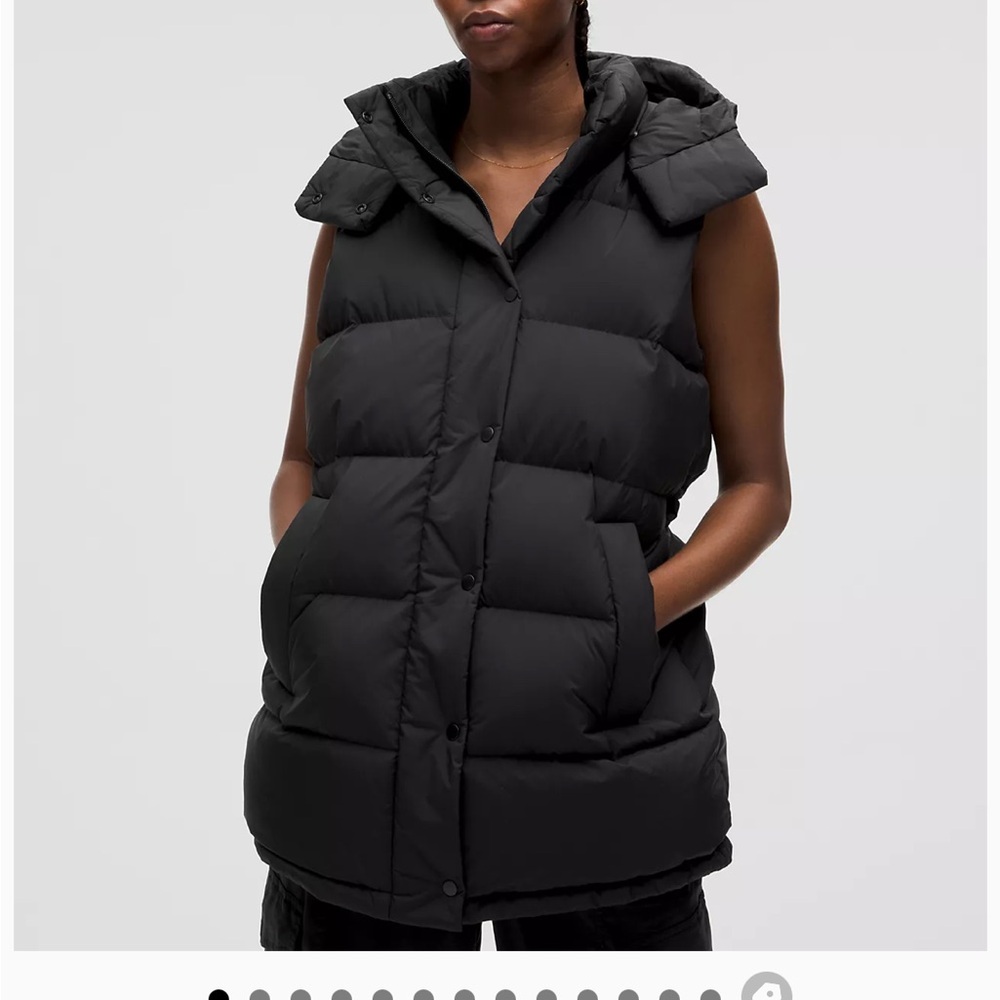 Lululemon Wunder Puff mid length vest. Black. Sz 2.